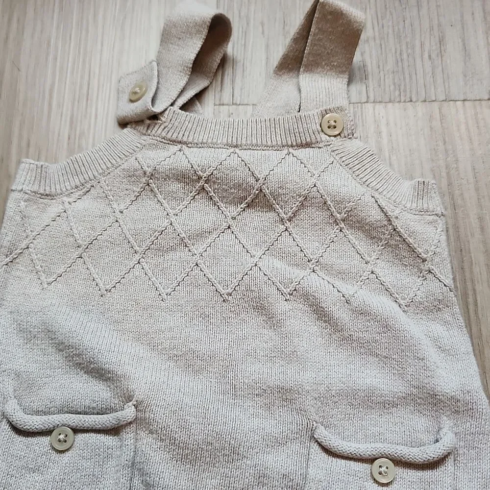 Knit suspender pants